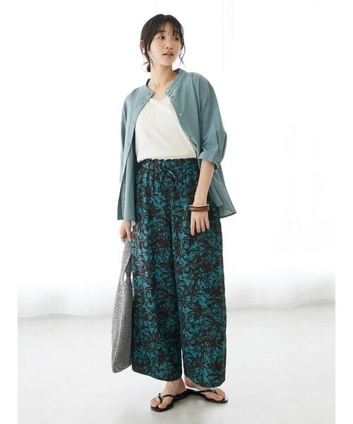 CRAFT STANDARD BOUTIQUE（クラフトスタンダードブティック）の「アートフラワーイージーパンツ（その他パンツ・レディース・アイボリー/グリーン・FREE）」の20枚目の写真