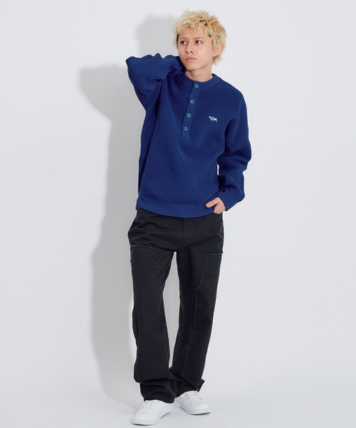 FCMM(エフシーエムエム)の「【日本限定アイテム】WAFFLE KNIT SWEATER/ワッフルニットセーター(ニット/セーター・メンズ・アイボリー/ブルー/グリーン・MEDIUM/LARGE)」の12枚目の写真