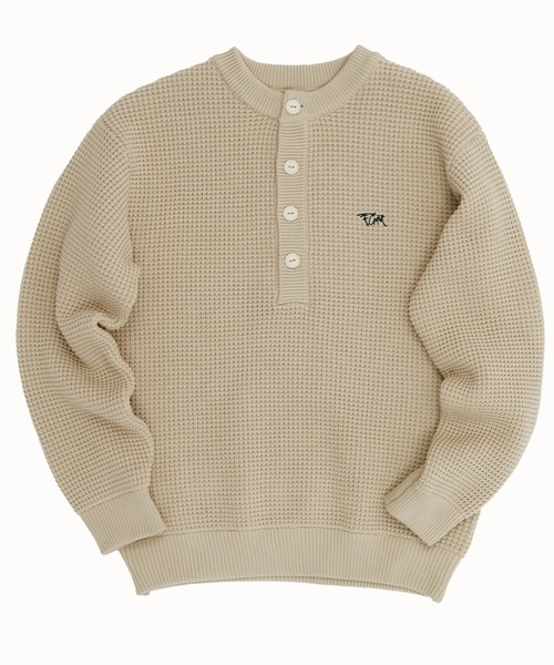 FCMM(エフシーエムエム)の「【日本限定アイテム】WAFFLE KNIT SWEATER/ワッフルニットセーター(ニット/セーター・メンズ・アイボリー/ブルー/グリーン・MEDIUM/LARGE)」の5枚目の写真