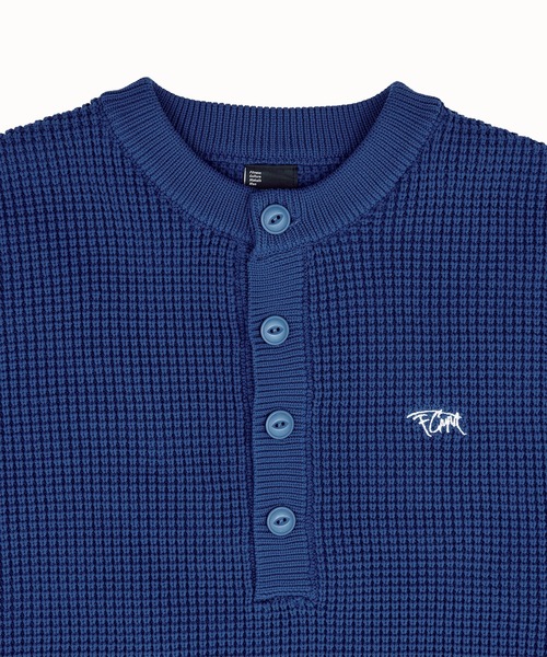 FCMM(エフシーエムエム)の「【日本限定アイテム】WAFFLE KNIT SWEATER/ワッフルニットセーター(ニット/セーター・メンズ・アイボリー/ブルー/グリーン・MEDIUM/LARGE)」の6枚目の写真