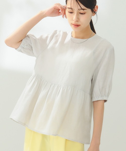 fog linen work(フォグリネンワーク)の「fog linen work × B:MING by BEAMS / 別注 ROSA TOP(シャツ/ブラウス・レディース・レッド/ブルー/アイボリー系・FREE)」の2枚目の写真