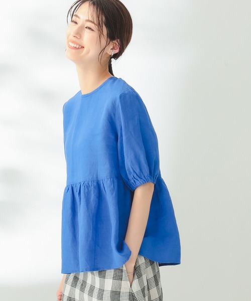 fog linen work(フォグリネンワーク)の「fog linen work × B:MING by BEAMS / 別注 ROSA TOP(シャツ/ブラウス・レディース・レッド/ブルー/アイボリー系・FREE)」の3枚目の写真