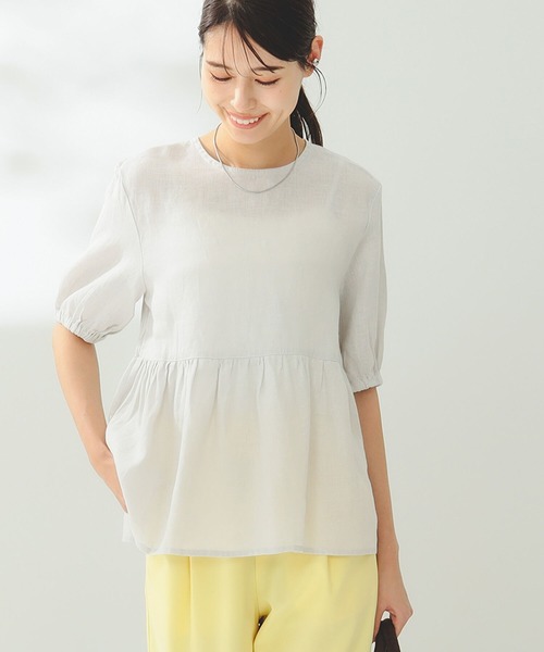 fog linen work(フォグリネンワーク)の「fog linen work × B:MING by BEAMS / 別注 ROSA TOP(シャツ/ブラウス・レディース・レッド/ブルー/アイボリー系・FREE)」の4枚目の写真