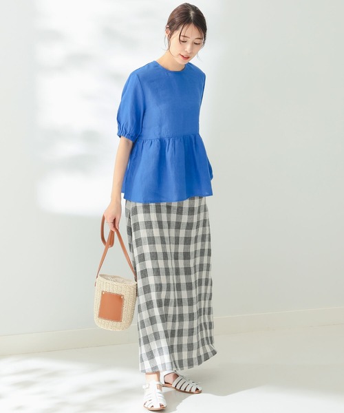 fog linen work(フォグリネンワーク)の「fog linen work × B:MING by BEAMS / 別注 ROSA TOP(シャツ/ブラウス・レディース・レッド/ブルー/アイボリー系・FREE)」の6枚目の写真