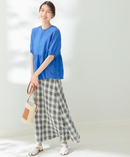 fog linen work(フォグリネンワーク)の「fog linen work × B:MING by BEAMS / 別注 ROSA TOP(シャツ/ブラウス・レディース・レッド/ブルー/アイボリー系・FREE)」の8枚目の写真