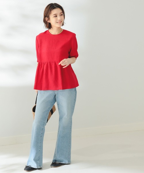 fog linen work(フォグリネンワーク)の「fog linen work × B:MING by BEAMS / 別注 ROSA TOP(シャツ/ブラウス・レディース・レッド/ブルー/アイボリー系・FREE)」の9枚目の写真