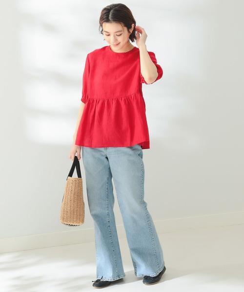 fog linen work(フォグリネンワーク)の「fog linen work × B:MING by BEAMS / 別注 ROSA TOP(シャツ/ブラウス・レディース・レッド/ブルー/アイボリー系・FREE)」の10枚目の写真