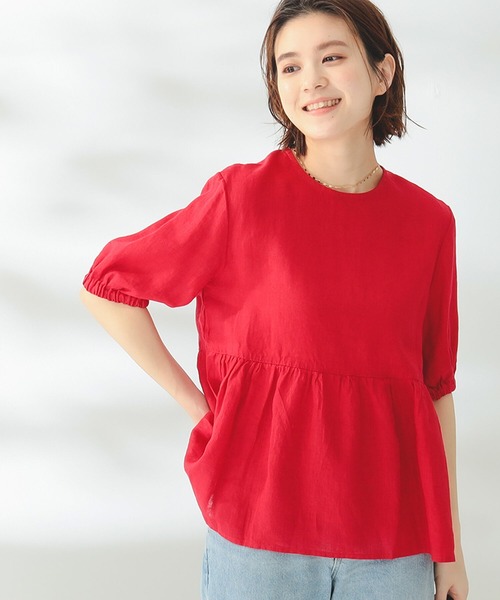 fog linen work(フォグリネンワーク)の「fog linen work × B:MING by BEAMS / 別注 ROSA TOP(シャツ/ブラウス・レディース・レッド/ブルー/アイボリー系・FREE)」の11枚目の写真