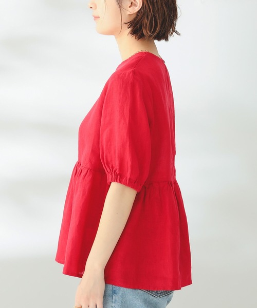 fog linen work(フォグリネンワーク)の「fog linen work × B:MING by BEAMS / 別注 ROSA TOP(シャツ/ブラウス・レディース・レッド/ブルー/アイボリー系・FREE)」の13枚目の写真