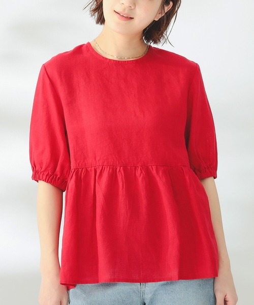 fog linen work(フォグリネンワーク)の「fog linen work × B:MING by BEAMS / 別注 ROSA TOP(シャツ/ブラウス・レディース・レッド/ブルー/アイボリー系・FREE)」の12枚目の写真
