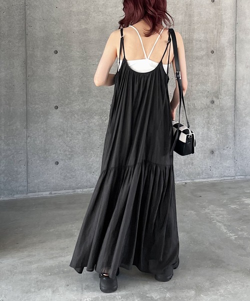 PAGEBOY（ページボーイ）の「ティアードキャミワンピース（ワンピース・レディース・オフホワイト/ターコイズブルー/オレンジ系その他/ブラック/ブラウン・FREE）」の21枚目の写真