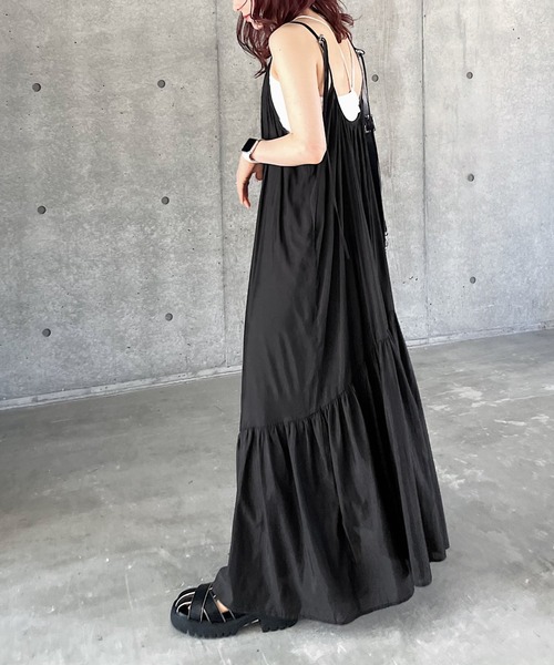 PAGEBOY（ページボーイ）の「ティアードキャミワンピース（ワンピース・レディース・オフホワイト/ターコイズブルー/オレンジ系その他/ブラック/ブラウン・FREE）」の22枚目の写真