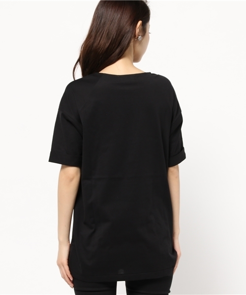 MOUSSY（マウジー）の「Simple Big TOPS（Tシャツ/カットソー・レディース・ホワイト/ライトブルー/ブラック/キャメル/カーキ系・FREE）」の8枚目の写真