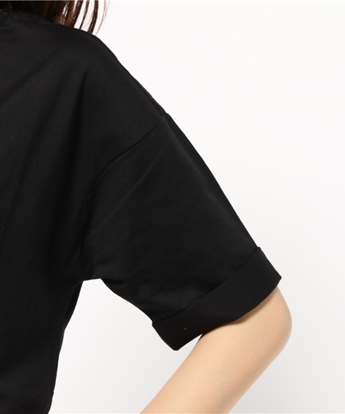 MOUSSY（マウジー）の「Simple Big TOPS（Tシャツ/カットソー・レディース・ホワイト/ライトブルー/ブラック/キャメル/カーキ系・FREE）」の11枚目の写真