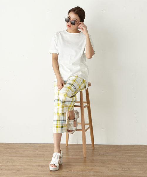 MOUSSY（マウジー）の「Simple Big TOPS（Tシャツ/カットソー・レディース・ホワイト/ライトブルー/ブラック/キャメル/カーキ系・FREE）」の15枚目の写真