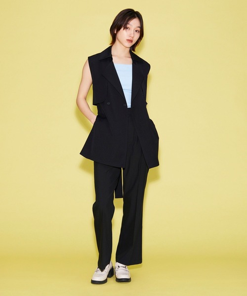 FOREVER 21(フォーエバー トゥエンティーワン)の「【BASIC】カラーストレートパンツ(スラックス・レディース・ブラック/チャコールグレー/グリーン/ベージュ・MEDIUM/SMALL)」の12枚目の写真