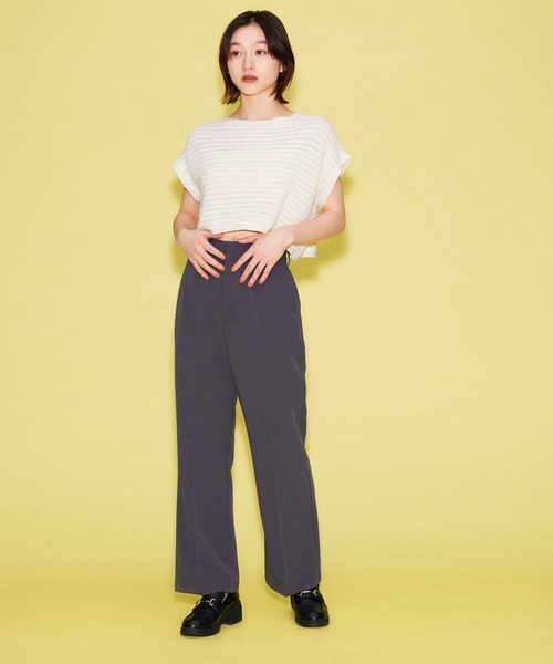FOREVER 21(フォーエバー トゥエンティーワン)の「【BASIC】カラーストレートパンツ(スラックス・レディース・ブラック/チャコールグレー/グリーン/ベージュ・MEDIUM/SMALL)」の14枚目の写真