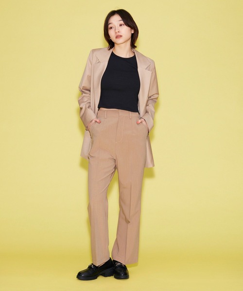 FOREVER 21(フォーエバー トゥエンティーワン)の「【BASIC】カラーストレートパンツ(スラックス・レディース・ブラック/チャコールグレー/グリーン/ベージュ・MEDIUM/SMALL)」の19枚目の写真