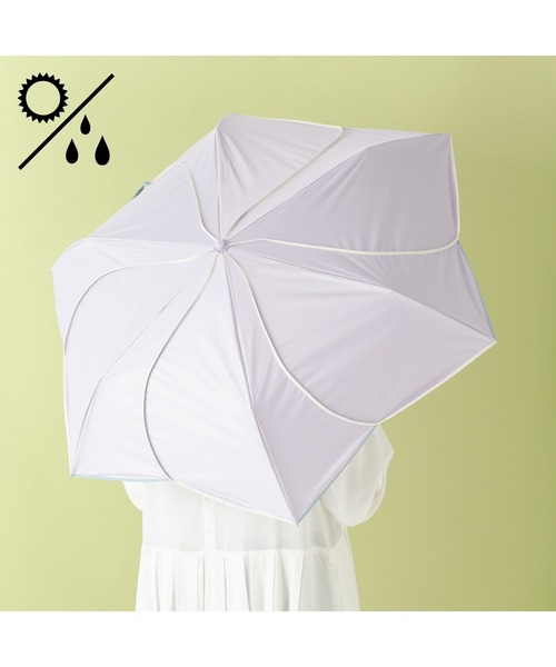 遮光率・UVカット率99％生地使用】バイカラーパイピング 日傘 MINI 47