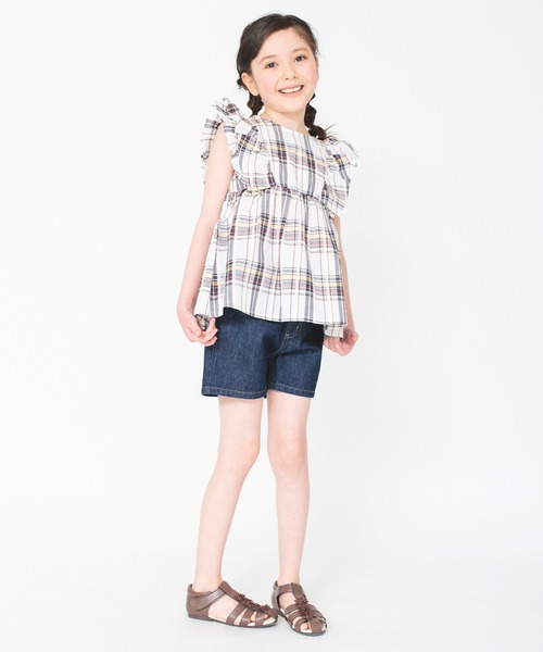 BRANSHES(ブランシェス)の「【ペア/お揃い】チェック柄チュニック(チュニック・キッズ・グリーン/アイボリー・110/150/130/100/140/90/120)」の19枚目の写真