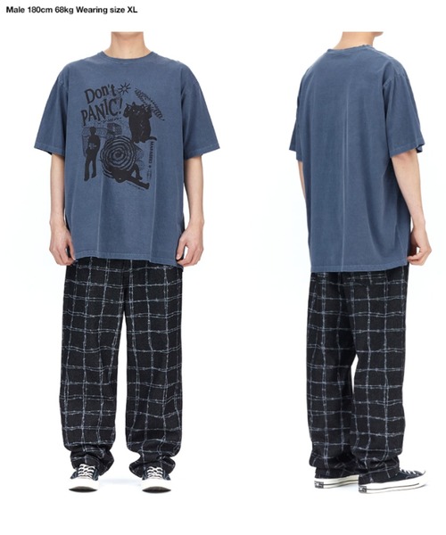 tシャツ 「mahagrid/マハグリッド」DON’T PANIC PIGMENT TEE/ドントパニックピグメント 半袖 カットソー レディース メ mahagrid/マハグリッド』DON'T PANIC PIGMENT TEE/ドント