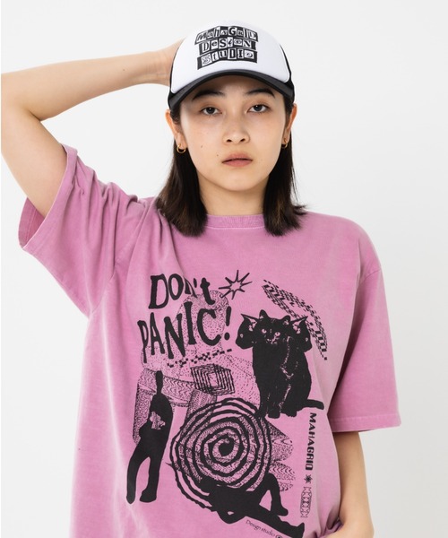 DON'T PANIC PIGMENT SWEATSHIRT[PINK] - MAHAGRID