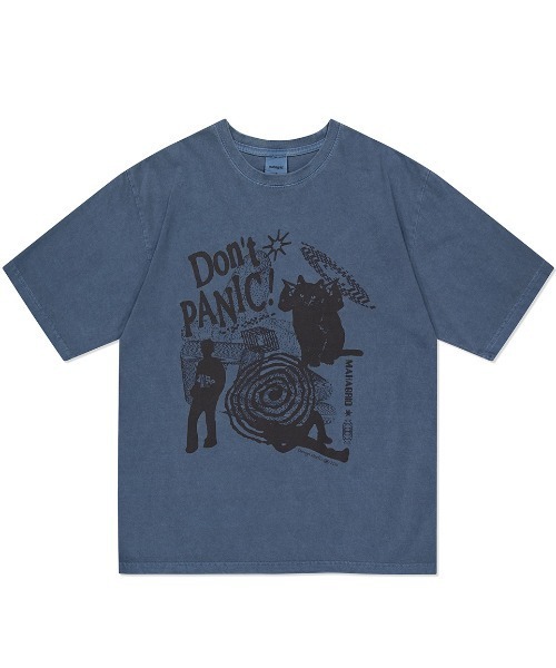tシャツ 「mahagrid/マハグリッド」DON’T PANIC PIGMENT TEE/ドントパニックピグメント 半袖 カットソー レディース メ mahagrid/マハグリッド』DON'T PANIC PIGMENT TEE/ドント