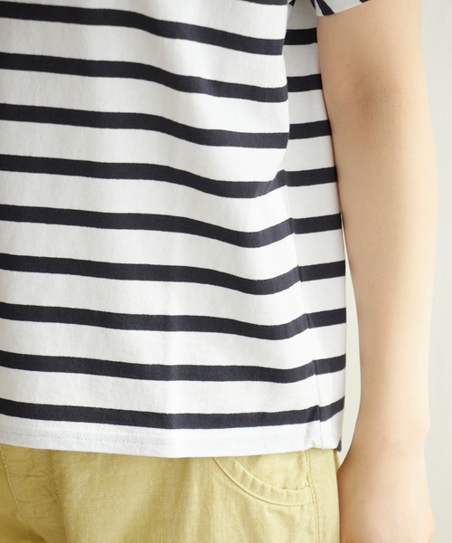 LBC（エルビーシー）の「ボーダー袖タックプルオーバー（Tシャツ/カットソー・レディース・ネイビー/ピンク/グリーン・M/L）」の11枚目の写真