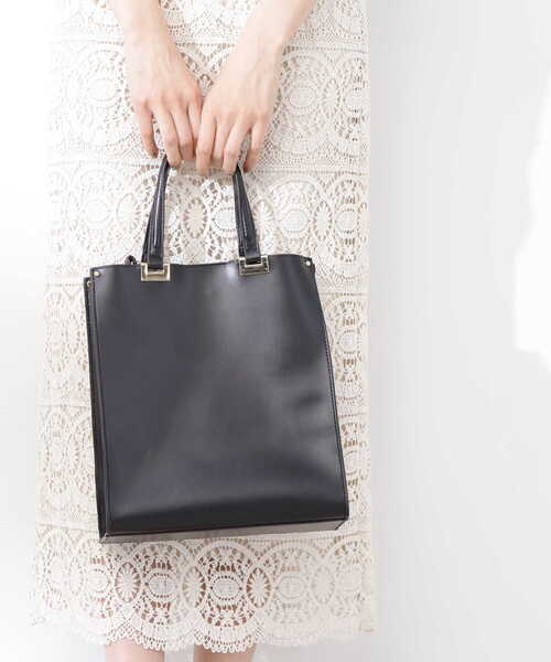 N.（N. Natural Beauty Basic）（エヌエヌナチュラルビューティーベーシック）の「スクエアメタルトートバッグ（トートバッグ・レディース・ブルー/ベージュ/ブラック・ﾌﾘ-）」の19枚目の写真