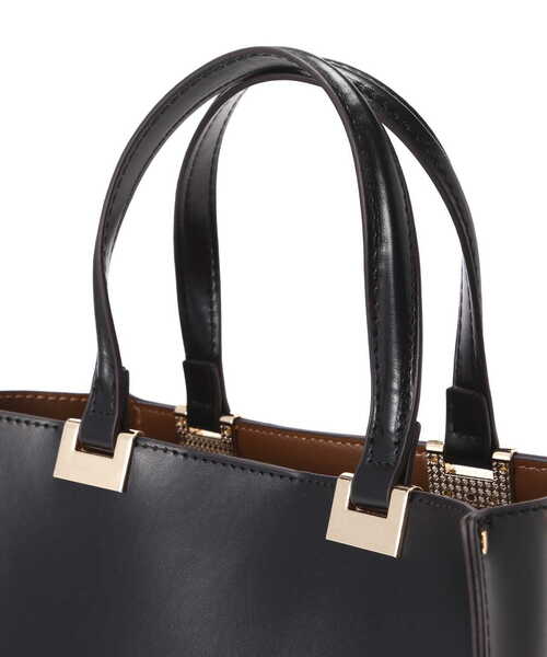 N.（N. Natural Beauty Basic）（エヌエヌナチュラルビューティーベーシック）の「スクエアメタルトートバッグ（トートバッグ・レディース・ブルー/ベージュ/ブラック・ﾌﾘ-）」の4枚目の写真