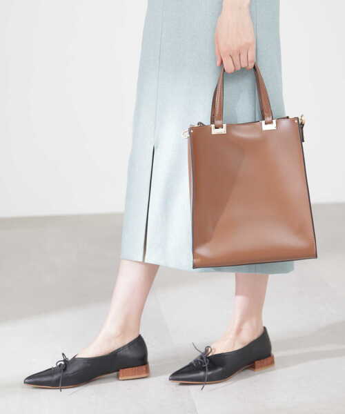 N.（N. Natural Beauty Basic）（エヌエヌナチュラルビューティーベーシック）の「スクエアメタルトートバッグ（トートバッグ・レディース・ブルー/ベージュ/ブラック・ﾌﾘ-）」の21枚目の写真