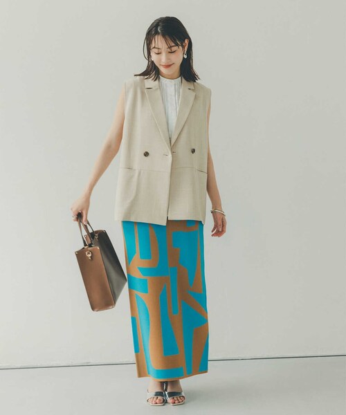 N.（N. Natural Beauty Basic）（エヌエヌナチュラルビューティーベーシック）の「スクエアメタルトートバッグ（トートバッグ・レディース・ブルー/ベージュ/ブラック・ﾌﾘ-）」の13枚目の写真