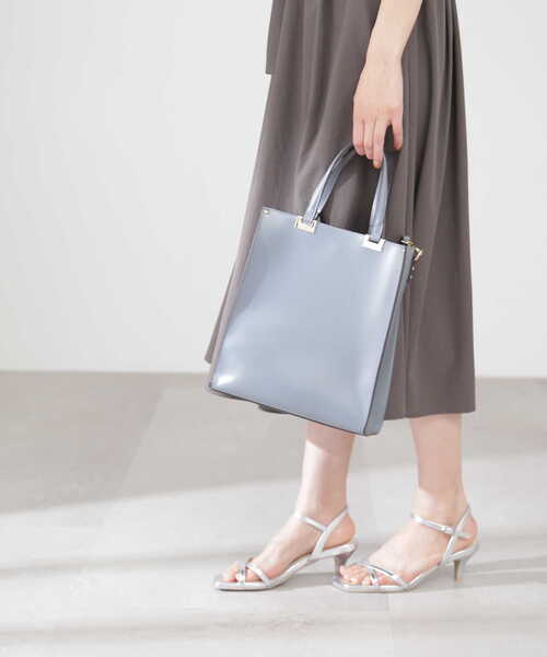 N.（N. Natural Beauty Basic）（エヌエヌナチュラルビューティーベーシック）の「スクエアメタルトートバッグ（トートバッグ・レディース・ブルー/ベージュ/ブラック・ﾌﾘ-）」の9枚目の写真