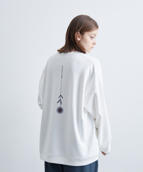 JUNRED（ジュンレッド）の「フラワープリントロングTシャツ（Tシャツ/カットソー・メンズ・グリーン/ブラック/ホワイト・S/L/M）」の5枚目の写真