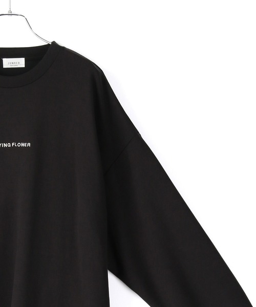JUNRED（ジュンレッド）の「フラワープリントロングTシャツ（Tシャツ/カットソー・メンズ・グリーン/ブラック/ホワイト・S/L/M）」の20枚目の写真