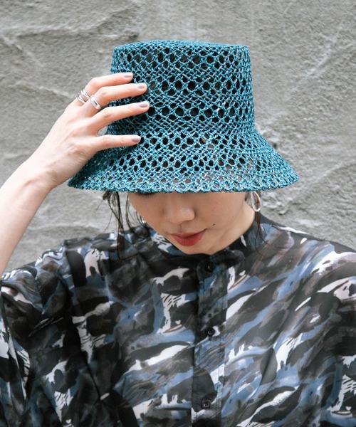 Casselini（キャセリーニ）の「Casselini/スカシアミバケットハット（ハット・レディース・ベージュ系その他/オレンジ系その他/グリーン・FREE）」の13枚目の写真