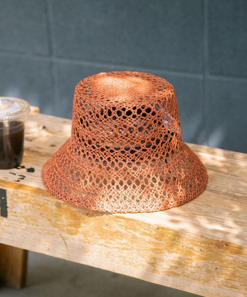 Casselini（キャセリーニ）の「Casselini/スカシアミバケットハット（ハット・レディース・ベージュ系その他/オレンジ系その他/グリーン・FREE）」の9枚目の写真