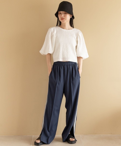 LOWRYS FARM(ローリーズファーム)の「ジャガードバックオープンSS 197958(Tシャツ/カットソー・レディース・ブルー/ホワイト/ブラック・FREE)」の8枚目の写真