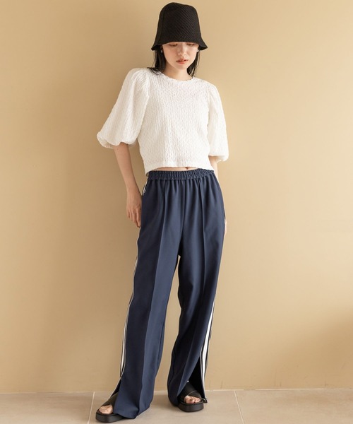 LOWRYS FARM(ローリーズファーム)の「ジャガードバックオープンSS 197958(Tシャツ/カットソー・レディース・ブルー/ホワイト/ブラック・FREE)」の15枚目の写真