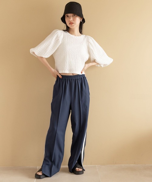 LOWRYS FARM(ローリーズファーム)の「ジャガードバックオープンSS 197958(Tシャツ/カットソー・レディース・ブルー/ホワイト/ブラック・FREE)」の21枚目の写真