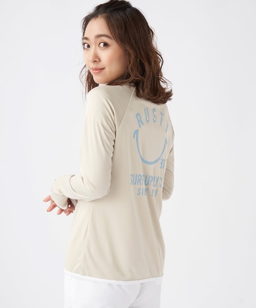 セール】【RUSTY:ラスティー】レディースラッシュガード ニコちゃん