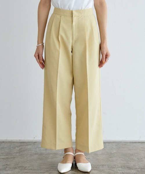 撥水タックパンツ