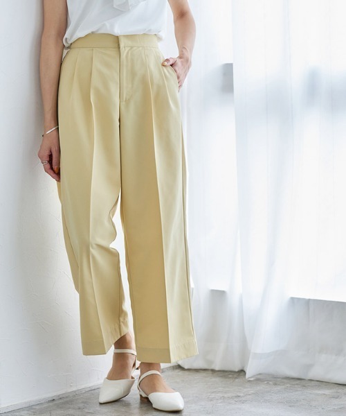 撥水タックパンツ