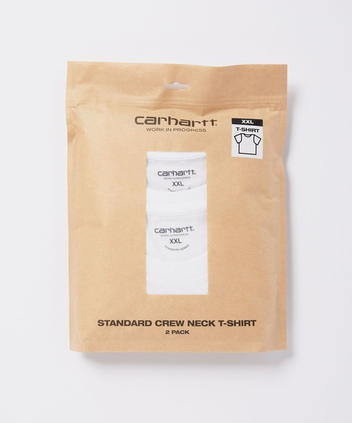Carhartt WIP(カーハートダブリューアイピー)の「CARHARTT WIP STANDARD CREW NECK T-SHIRT (2PC PACK)カーハート ワークインプログレス クルーネック 2枚入り パックTシャツ(Tシャツ/カットソー・メンズ・ホワイト/ブラック・MEDIUM/X-LARGE/XX-LARGE/LARGE/SMALL)」の6枚目の写真