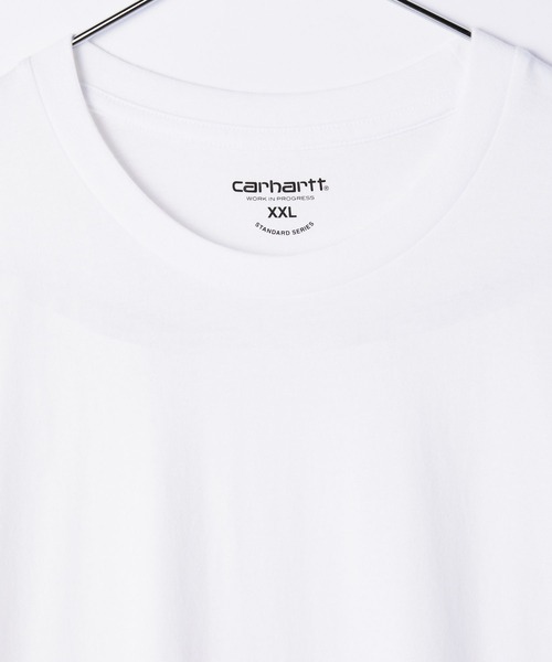 Carhartt WIP(カーハートダブリューアイピー)の「CARHARTT WIP STANDARD CREW NECK T-SHIRT (2PC PACK)カーハート ワークインプログレス クルーネック 2枚入り パックTシャツ(Tシャツ/カットソー・メンズ・ホワイト/ブラック・MEDIUM/X-LARGE/XX-LARGE/LARGE/SMALL)」の9枚目の写真