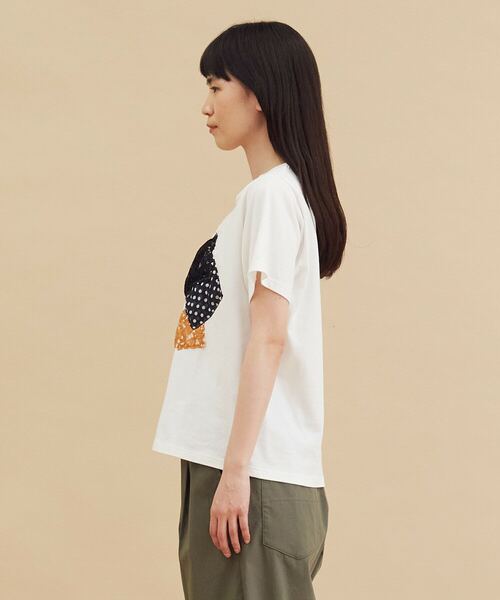 FRAPBOIS（フラボア）の「パッチレースT（Tシャツ/カットソー・レディース・ブラック/ホワイト・1）」の6枚目の写真