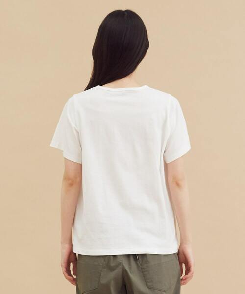 FRAPBOIS（フラボア）の「パッチレースT（Tシャツ/カットソー・レディース・ブラック/ホワイト・1）」の9枚目の写真