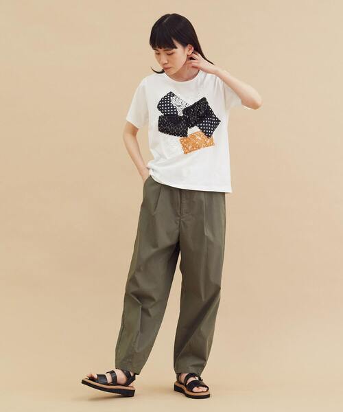 FRAPBOIS（フラボア）の「パッチレースT（Tシャツ/カットソー・レディース・ブラック/ホワイト・1）」の7枚目の写真