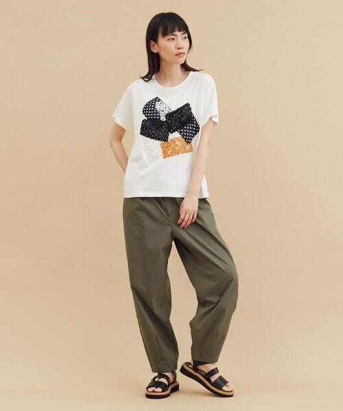 FRAPBOIS（フラボア）の「パッチレースT（Tシャツ/カットソー・レディース・ブラック/ホワイト・1）」の19枚目の写真