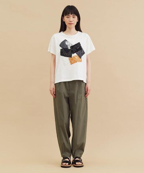 FRAPBOIS（フラボア）の「パッチレースT（Tシャツ/カットソー・レディース・ブラック/ホワイト・1）」の22枚目の写真